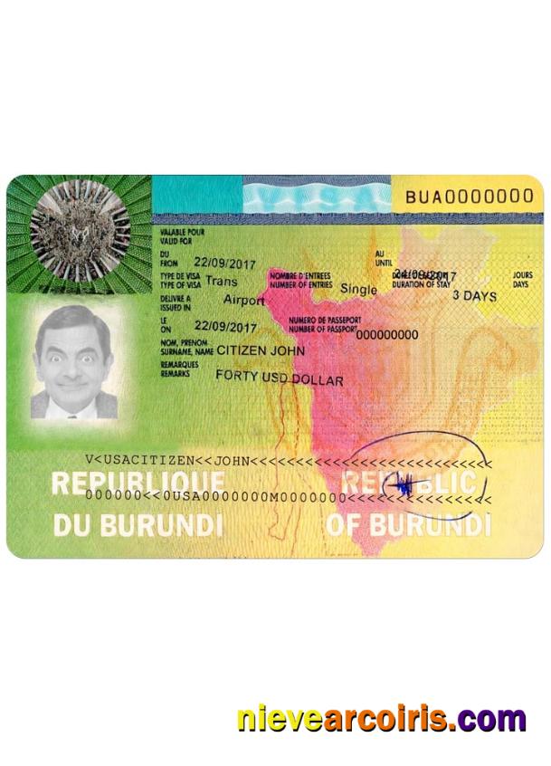BURUNDI travel visa